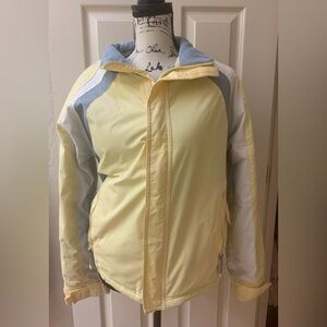 American Eagle Yellow and Gray Thermal Ski Jacket